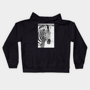 Zebra portrait. Kids Hoodie